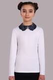 Блузка для девочки Марта 13153 (Белый/темно-синий) (Фото 1)