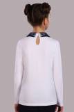 Блузка для девочки Марта 13153 (Белый/темно-синий) (Фото 2)