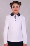 Блузка для девочки Рианна Арт.13180 (Белый/темно-синий) (Фото 1)