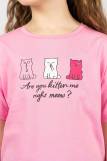 Комплект для девочки 41103 (футболка_лосины) (С.розовый/синий) (Фото 3)