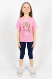 Комплект для девочки 41105 (футболка_ бриджи) (С.розовый/синий) (Фото 1)