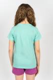 Комплект для девочки 41106 (футболка_ шорты) (Мятный/лиловый) (Фото 3)