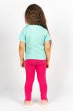 Комплект для девочки 41101 (футболка-лосины) (Мятный/розовый) (Фото 3)