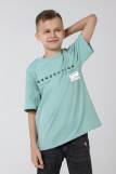 Фуфайка (футболка) для мальчика ЛЕОН-1 (Оливковый) (Фото 1)