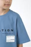 Фуфайка (футболка) для мальчика ЛЕОН-1 (Голубой) (Фото 5)