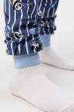 Пижама Бамбук детская длинный рукав с брюками (Голубой) (Фото 3)