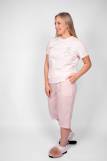 Пижама женская (футболка_капри) 0937 (Розовая полоска) (Фото 2)