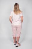 Пижама женская (футболка_капри) 0937 (Розовая полоска) (Фото 3)