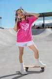 Фуфайка (футболка) для девочки РИВЬЕРА-1 (Розовый) (Фото 2)
