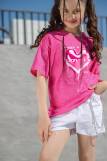 Фуфайка (футболка) для девочки РИВЬЕРА-1 (Розовый) (Фото 3)