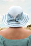 Шляпа женская льняная №GL421 (Шалфей) (Фото 2)