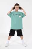 Фуфайка (футболка) для мальчика ЛЕОН-1 (Зеленый) (Фото 1)