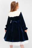 Платье бархатное для девочки SP175 (Темно-синий) (Фото 2)
