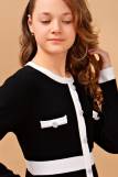 Платье для девочки вязанный трикотаж SP50120 (Черный) (Фото 2)