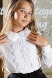 Блузка для девочки трикотажная SP6547-1 (Кремовый) (Фото 1)