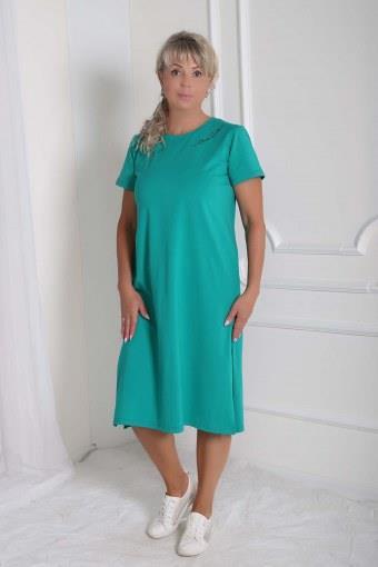 Платье "Олси" зеленое - Лазар-Текс