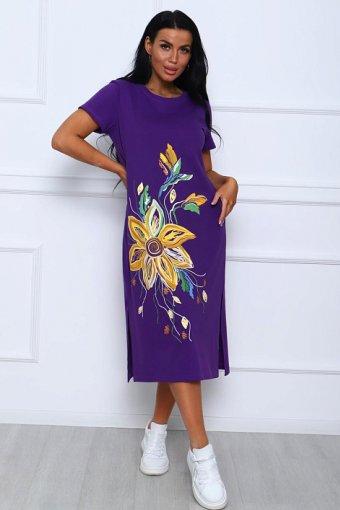 Платье-футболка "Лили" (фиолетовый) (Фото 2)