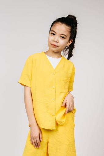 Рубашка для девочки 0610 (Желтый) - Лазар-Текс
