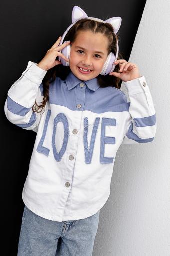 Рубашка 28030 детская (Белый,синий) - Лазар-Текс