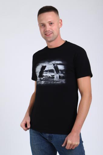 футболка мужская 82053 (Черный) - Лазар-Текс