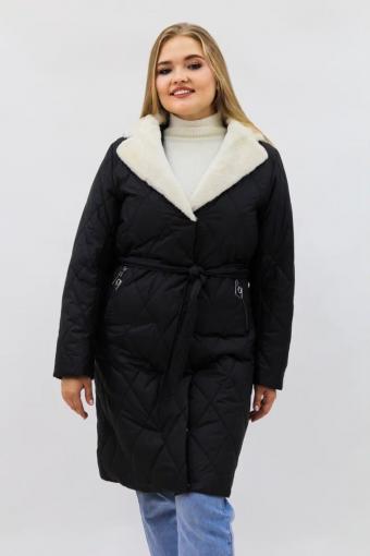 Демисезонная женская куртка осень-весна-еврозима 2816 (Черный) - Лазар-Текс