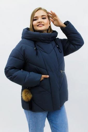Зимняя женская куртка еврозима-зима 2876 (Серый) - Лазар-Текс