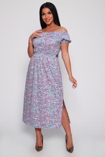 Платье 71068 (Серо-голубой) - Лазар-Текс