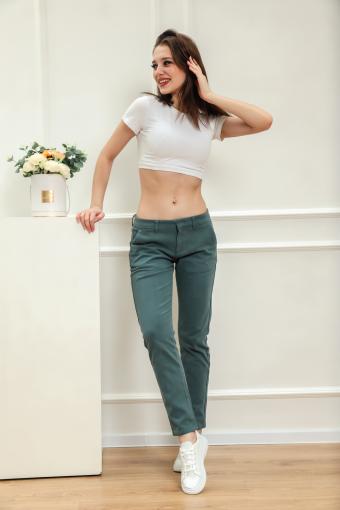 JBG-010 женские брюки (Зеленый) - Лазар-Текс