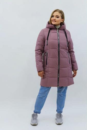 Зимняя женская куртка еврозима-зима 2830 (Розовый) (Фото 2)
