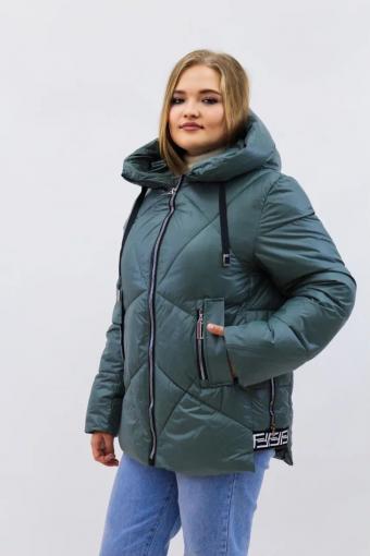 Демисезонная женская куртка осень-весна-еврозима 2811 (Бирюзовый) - Лазар-Текс