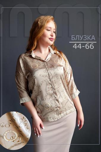 Блуза шелк 1311 (Цепи бежевые) - Лазар-Текс