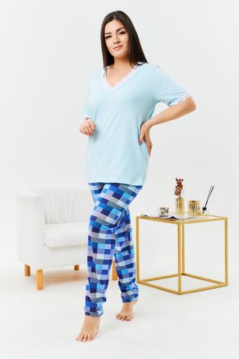 Пижама 83501 (Голубой) - Лазар-Текс