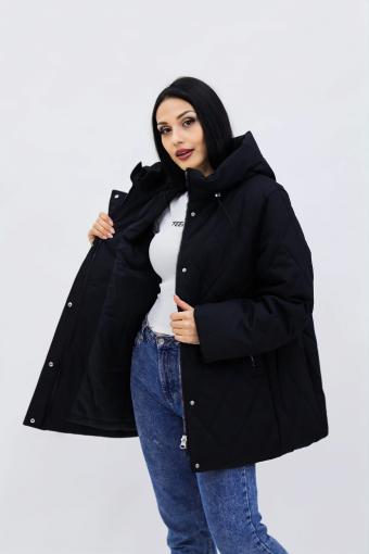 Зимняя женская куртка еврозима-весна-осень 2889 (Черный) - Лазар-Текс