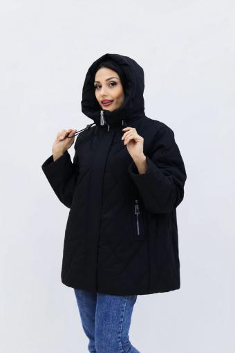 Зимняя женская куртка еврозима-весна-осень 2889 (Черный) (Фото 2)