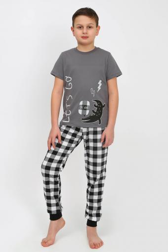 Пижама для мальчика 92182 (Темно-серый) - Лазар-Текс