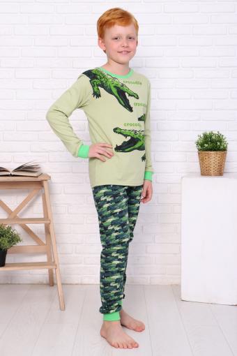 Пижама Кайман дл.рукав детская (Зеленый) (Фото 2)