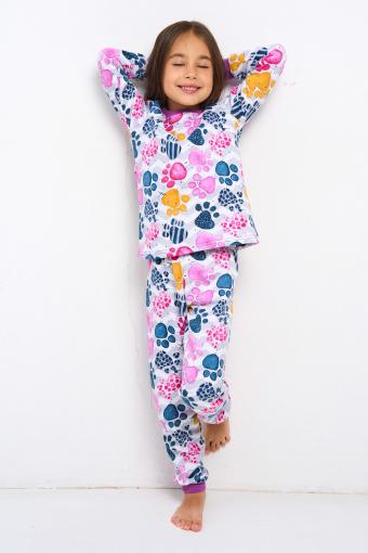 Лапуля - детская пижама теплая (Лиловый) (Фото 2)
