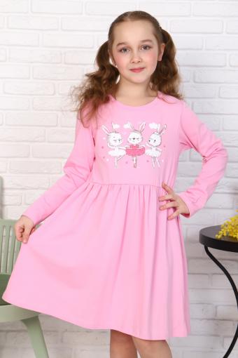 Платье Балеринки детское дл. рукав (Ярко-розовый) - Лазар-Текс