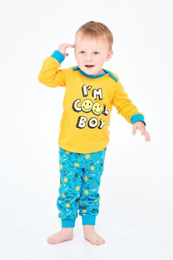 Пижама для мальчика 92139 (Желтый/бирюзовый) - Лазар-Текс