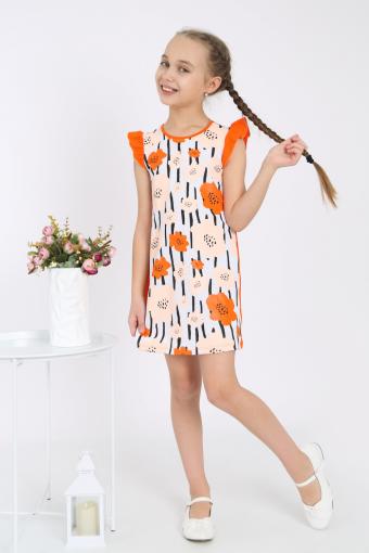 Платье Аксинья (Оранжевый) - Лазар-Текс