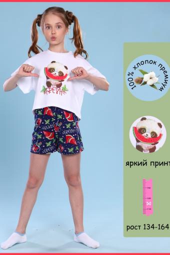 Пижама для девочки Арбуз арт.ПД-019-037 (Белый) - Лазар-Текс