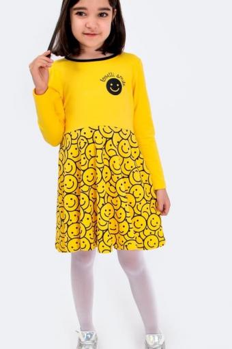 Платье трикотажное для девочки SP7964 (Желтый) (Фото 2)