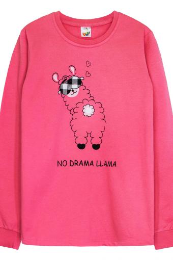Пижама для девочки 91229 (Розовый/черная клетка) (Фото 2)