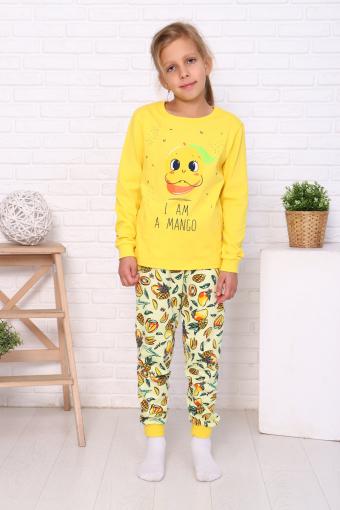 Пижама Смузи длинный рукав детская (Желтый) - Лазар-Текс