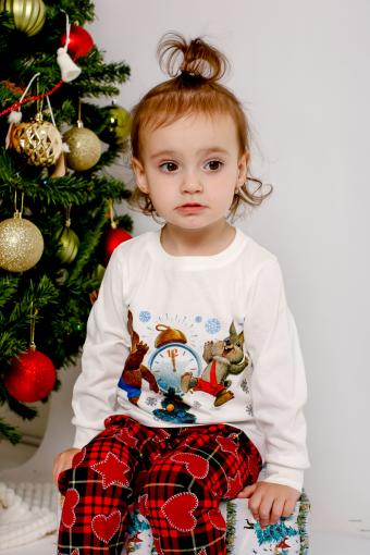Пижама Каникулы-4 детская (Молочный/красный) - Лазар-Текс