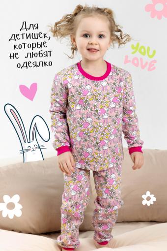 Пижама с начесом Лавруша детская (Розовый) (Фото 2)
