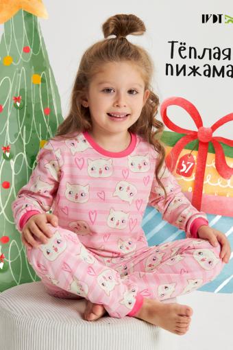 Детская пижама теплая Зефирка (Розовый) - Лазар-Текс