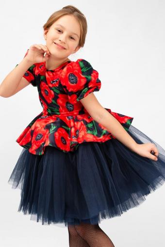 Платье нарядное для девочки SP2010 (Красный) - Лазар-Текс