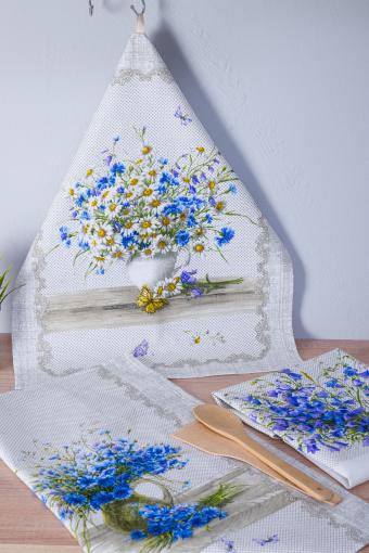 Набор полотенец Полевые цветы (Серый) - Лазар-Текс
