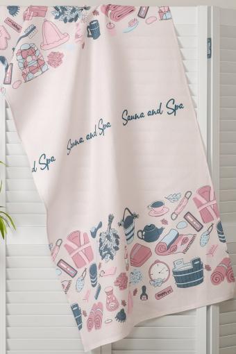 Полотенце пляжное Сауна и спа (Розовый персик) - Лазар-Текс